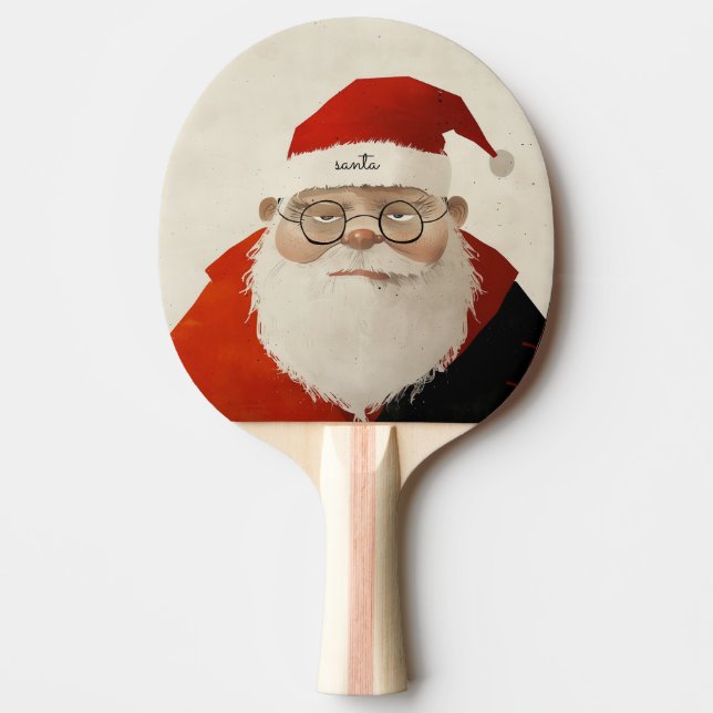 Raquette De Ping Pong Père Noël fatigué (Devant)