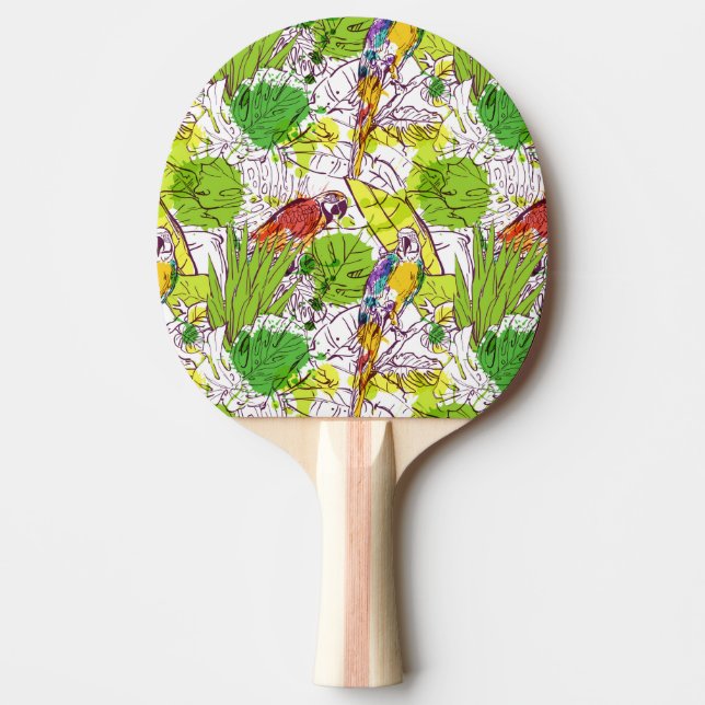 Raquette De Ping Pong Perroquets tropicaux (Devant)