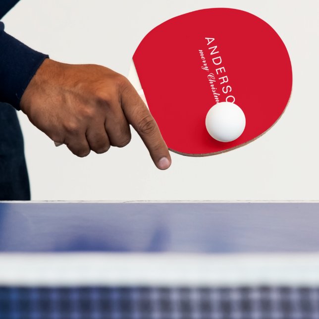 Raquette De Ping Pong Personalized Name Festive Merry Christmas (Insitu)