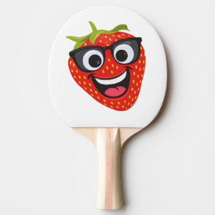 Raquette De Ping Pong Personnage Cool Fraise – Art de Fruit Kawaii Amusa