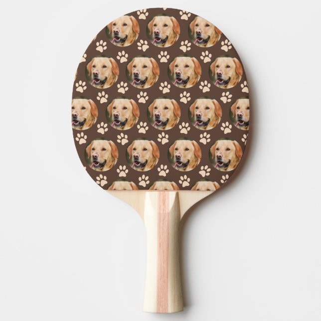 Raquette De Ping Pong Personnalisé Motif photo animal chien Brown (Devant)