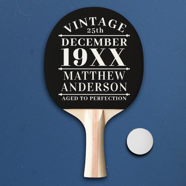 Raquette De Ping Pong Personnalisé Vintage à la perfection (Créateur téléchargé)