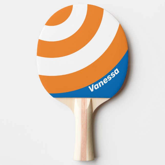 Raquette de ping pong personnalisée avec nom et ra (Devant)