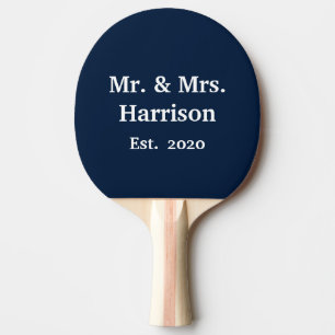 Raquette De Ping Pong Personnaliser Nom de famille du couple, année, no
