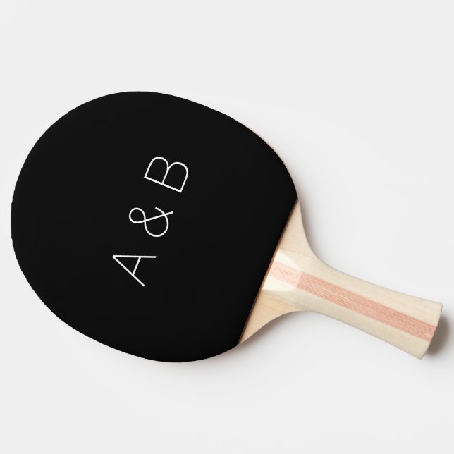 Raquette De Ping Pong Personnaliser, personnaliser deux initiales monogr (Côté)