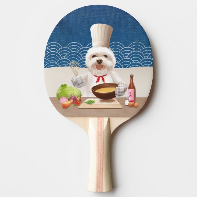 Raquette De Ping Pong Petit Chien Chef (Devant)