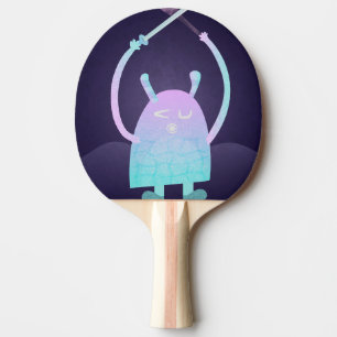 Raquette De Ping Pong Petit Monstre Bleu Mignon