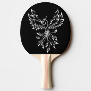 Raquette De Ping Pong Phoenix se lève sur le noir