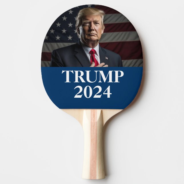 Raquette De Ping Pong Photo Donald Trump - Trump 2024 Garder l'Amérique  (Devant)