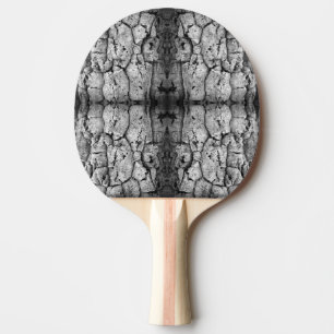 Raquette De Ping Pong Photo en noir et blanc de l'écorce d'un arbre, gro