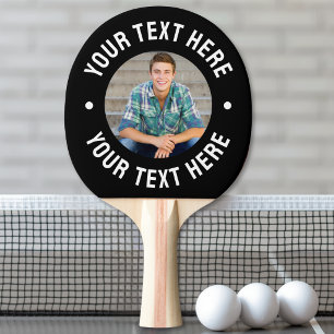 Raquette De Ping Pong Photo et texte personnalisés
