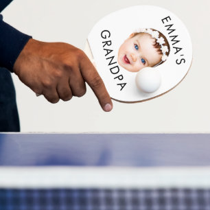Raquette De Ping Pong Photo personnalisée Face Maman Grand-mère Grand-pè