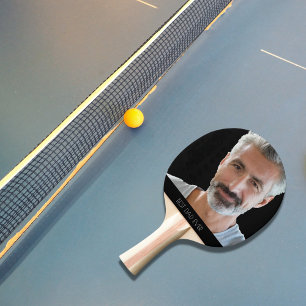 Raquette De Ping Pong Photo personnalisée meilleur papa jamais fête des