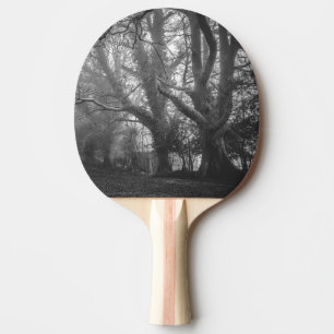 Raquette De Ping Pong Photographie noir et blanc de la forêt éffrayante
