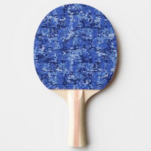 Raquette De Ping Pong Photos numériques bleues Texture Camouflage
