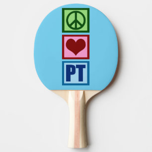 Raquette De Ping Pong Physiothérapie de pinte d'amour de paix