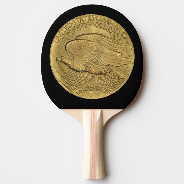 Raquette De Ping Pong Pièce Or Double Aigle 1933 (Devant)