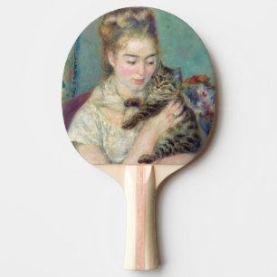 Raquette De Ping Pong Pierre-Auguste Renoir - Femme avec chat