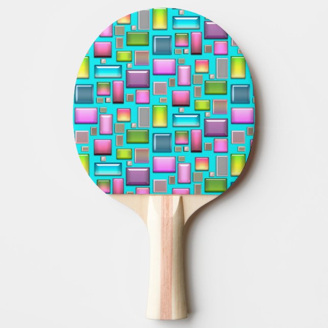 Raquette De Ping Pong Pierres précieuses et mère de perle (Devant)