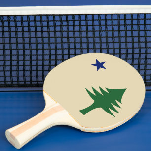 Raquette De Ping Pong Pin et étoile 1901 drapeau de l'état du Maine