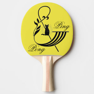 Raquette De Ping Pong Ping Jaune Fun et Pong Paddle