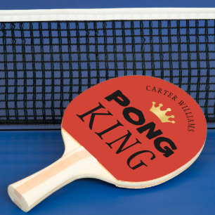 Raquette De Ping Pong PING PONG KING Personnalisé Rouge Orange