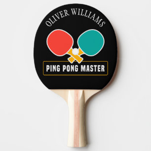 Raquette De Ping Pong PING PONG MASTER Personnalisé modifiable noir