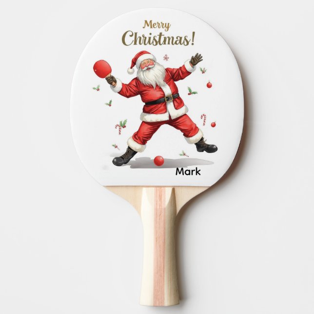Raquette De Ping Pong Ping Pong  Merry Christmas with Santa Claus (Devant)