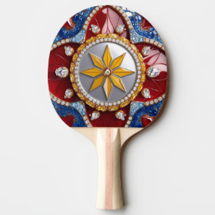 Raquette De Ping Pong Ping pong paddle aux couleurs colombiennes