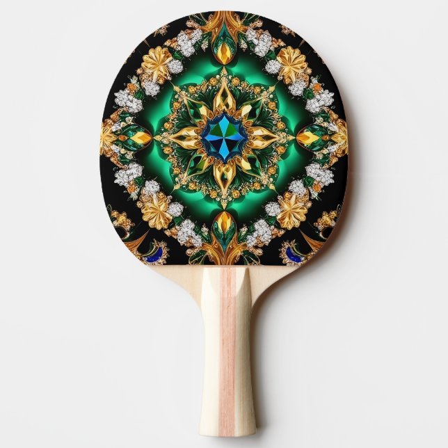 Raquette De Ping Pong Ping pong paddle avec couleurs brésiliennes (Dos)