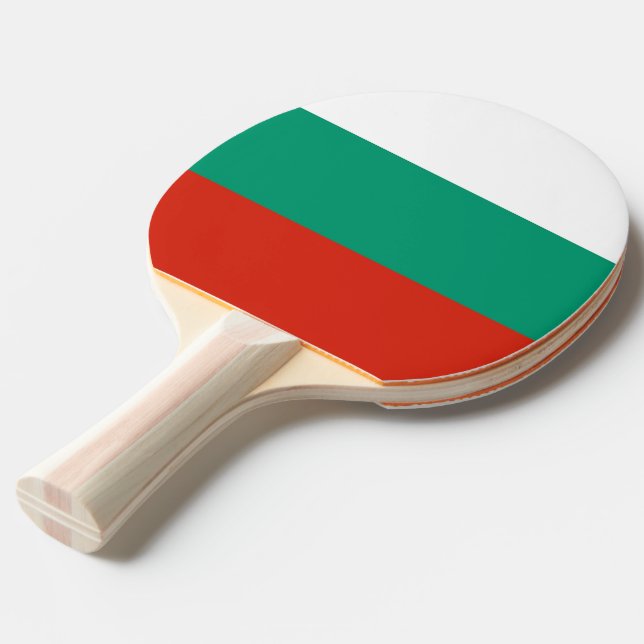 Raquette De Ping Pong Ping pong paddle avec Drapeau de Bulgarie (Devant Angle)