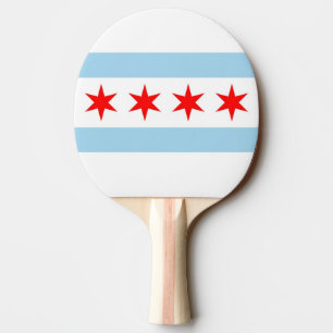 Raquette De Ping Pong Ping pong paddle avec drapeau de Chicago, Illinois