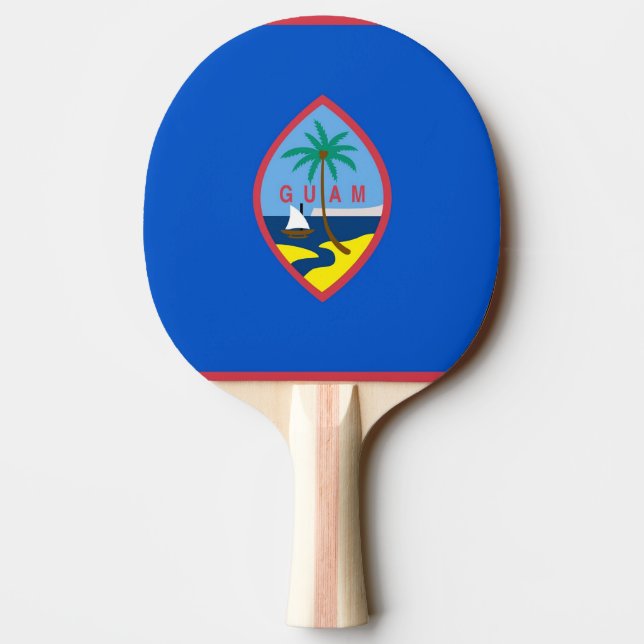 Raquette De Ping Pong Ping pong paddle avec Drapeau de Guam, USA (Dos)