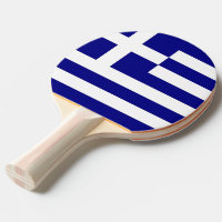 Ping pong paddle avec drapeau de la Grèce