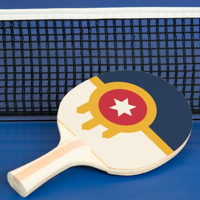 Raquette De Ping Pong Ping pong paddle avec Drapeau de la ville de Tulsa (Insitu)