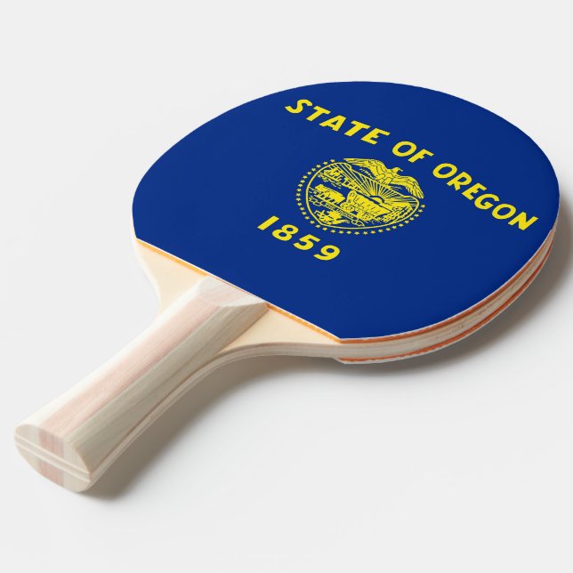 Raquette De Ping Pong Ping pong paddle avec Drapeau de l'Etat de l'Orego (Devant Angle)