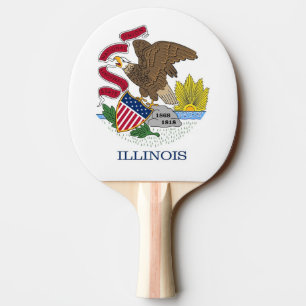 Raquette De Ping Pong Ping pong paddle avec Drapeau de l'Illinois, USA