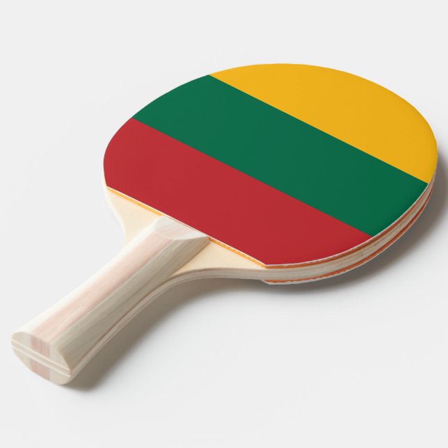 Raquette De Ping Pong Ping pong paddle avec Drapeau de Lituanie (Devant Angle)