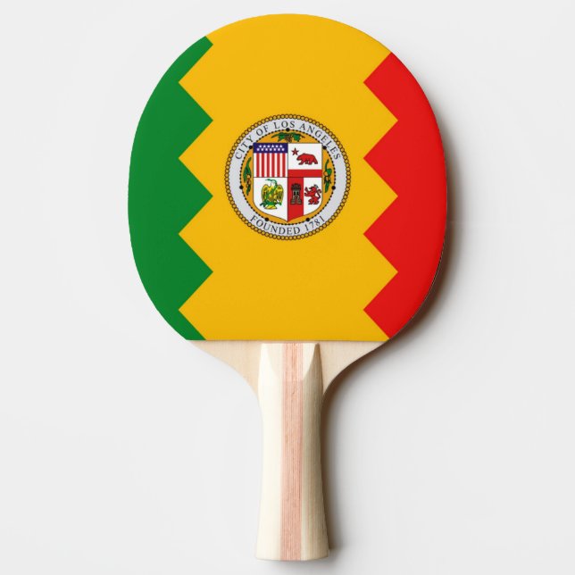 Raquette De Ping Pong Ping pong paddle avec Drapeau de Los Angeles, USA (Dos)