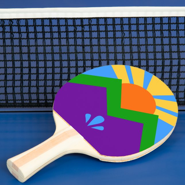 Raquette De Ping Pong Ping pong paddle avec Drapeau de Manitou Springs (Insitu)