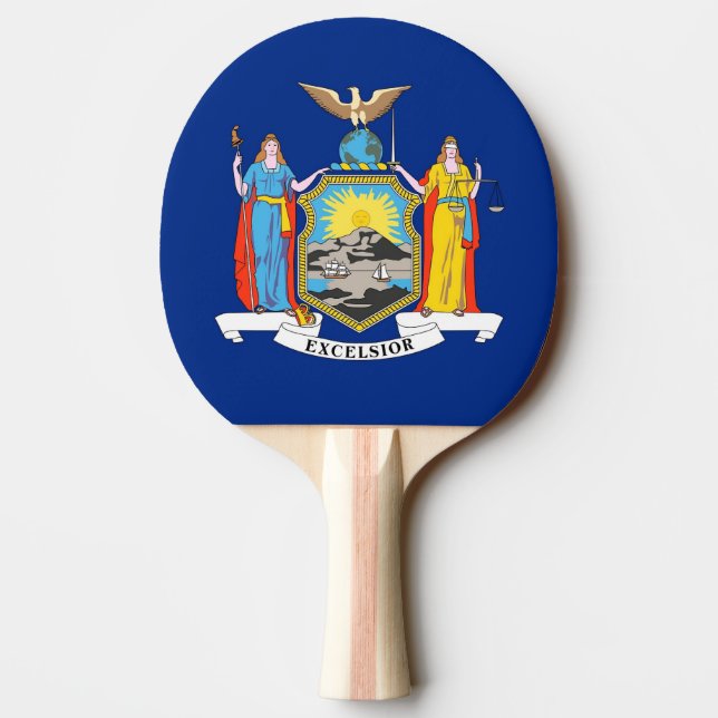 Raquette De Ping Pong Ping pong paddle avec Drapeau de New York, USA (Dos)
