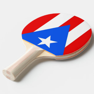 Raquette De Ping Pong Ping pong paddle avec Drapeau de Porto Rico, USA