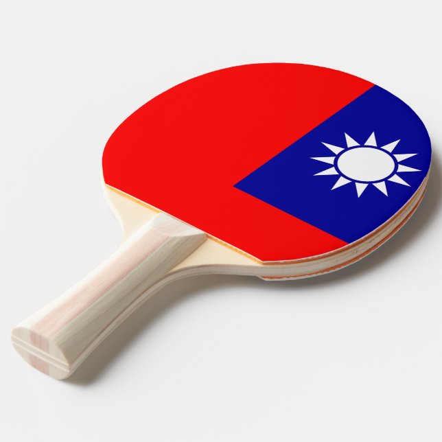 Raquette De Ping Pong Ping pong paddle avec drapeau de Taïwan (Devant Angle)