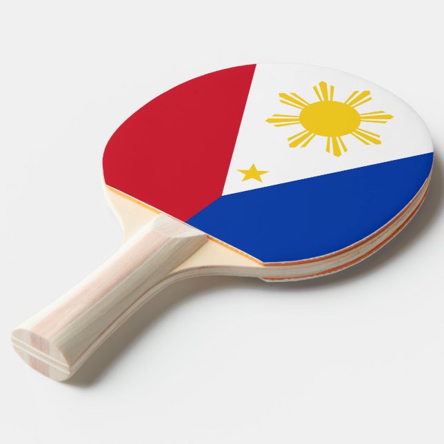 Raquette De Ping Pong Ping pong paddle avec drapeau des Philippines (Devant Angle)