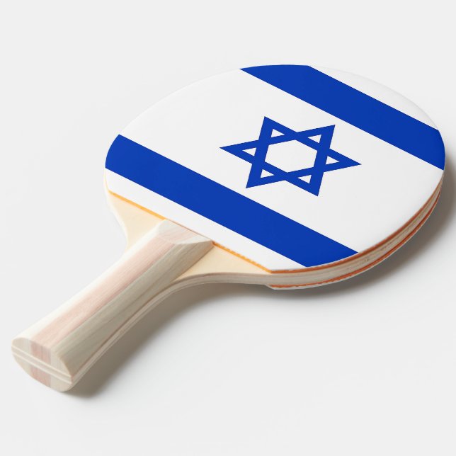 Raquette De Ping Pong Ping pong paddle avec Drapeau d'Israël (Devant Angle)