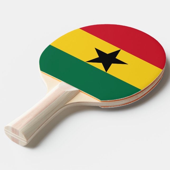 Raquette De Ping Pong Ping pong paddle avec Drapeau du Ghana (Devant Angle)