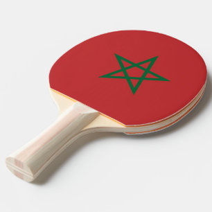 Raquette De Ping Pong Ping pong paddle avec Drapeau du Maroc