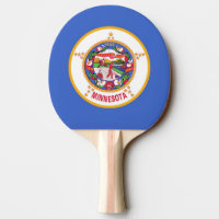 Ping pong paddle avec Drapeau du Minnesota, USA