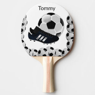 Raquette De Ping Pong Ping Pong Paddle Black White Soccer Sports
