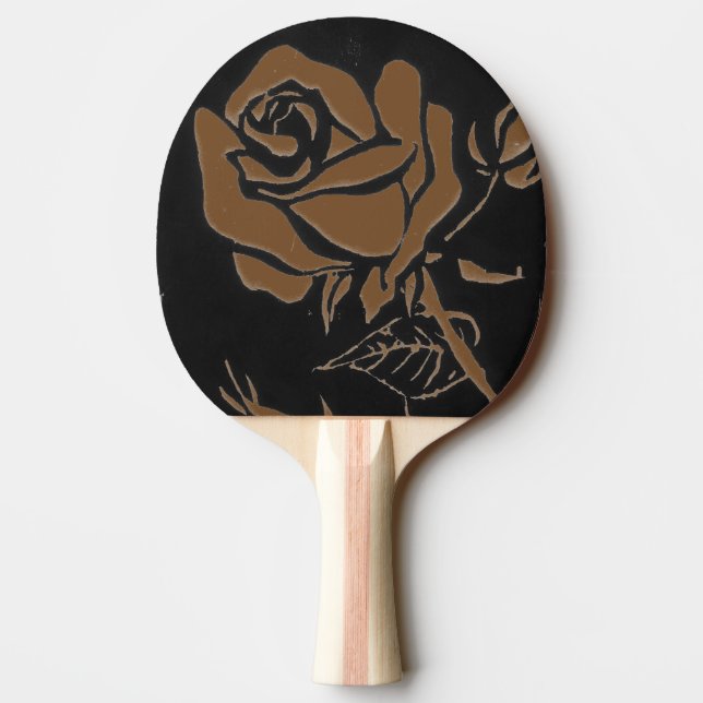 Raquette De Ping Pong Ping Pong Paddle "Brown Rose" (Dos)